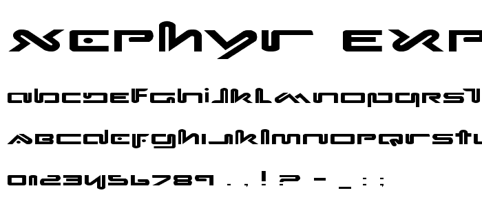 Xephyr Expanded font
